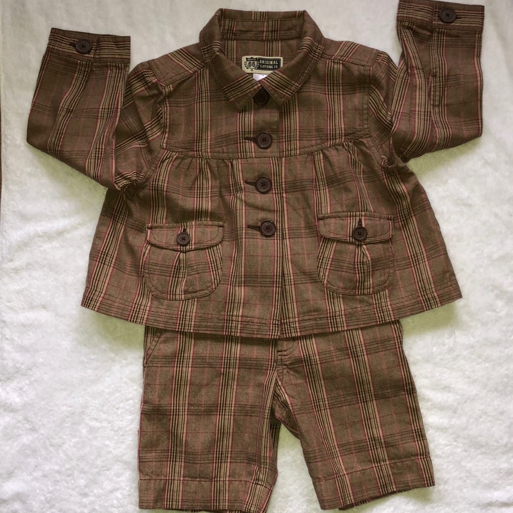 Route 66 Girls Plaid Jacket and Short Pants (size mismatch)